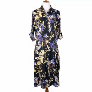 Roaman’s Floral Tunic Roll Tab Sleeves Sz. 16W